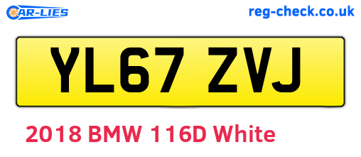 YL67ZVJ are the vehicle registration plates.