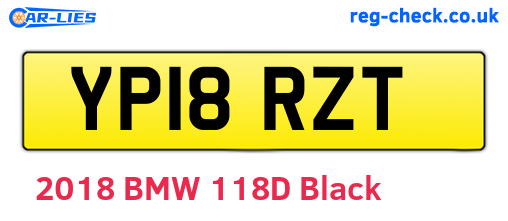 YP18RZT are the vehicle registration plates.