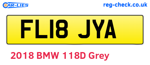 FL18JYA are the vehicle registration plates.
