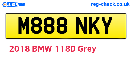 M888NKY are the vehicle registration plates.
