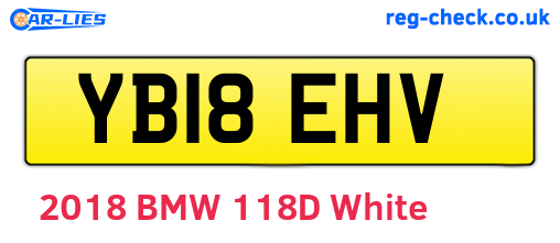 YB18EHV are the vehicle registration plates.