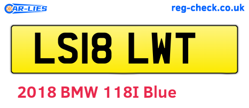 LS18LWT are the vehicle registration plates.