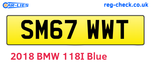 SM67WWT are the vehicle registration plates.
