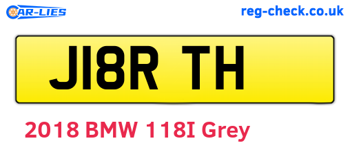 J18RTH are the vehicle registration plates.