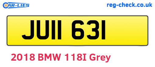 JUI1631 are the vehicle registration plates.