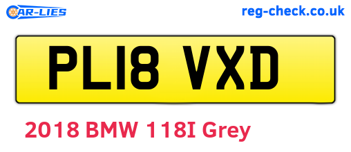 PL18VXD are the vehicle registration plates.