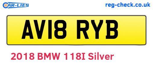 AV18RYB are the vehicle registration plates.
