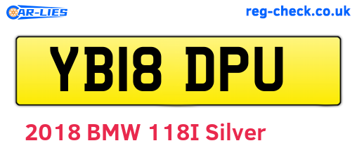 YB18DPU are the vehicle registration plates.