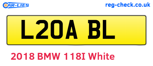 L20ABL are the vehicle registration plates.