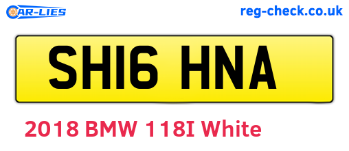 SH16HNA are the vehicle registration plates.