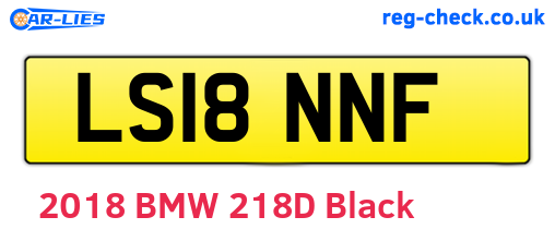 LS18NNF are the vehicle registration plates.