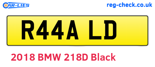 R44ALD are the vehicle registration plates.