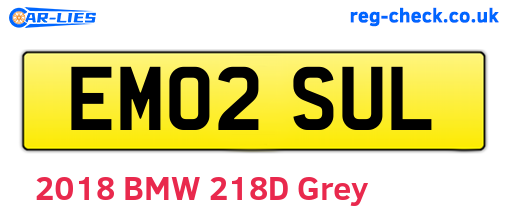 EM02SUL are the vehicle registration plates.