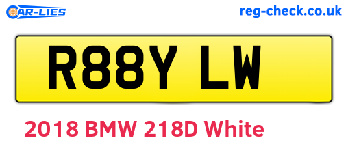 R88YLW are the vehicle registration plates.