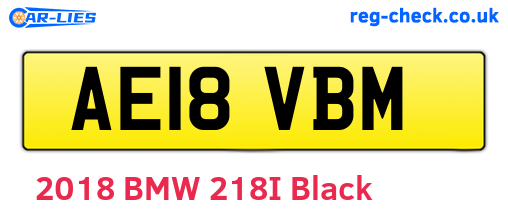 AE18VBM are the vehicle registration plates.