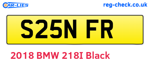 S25NFR are the vehicle registration plates.