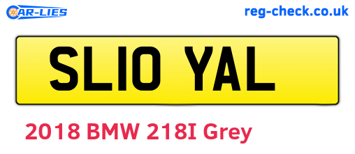 SL10YAL are the vehicle registration plates.
