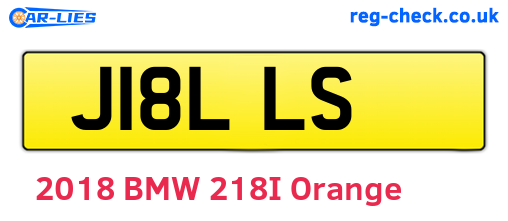 J18LLS are the vehicle registration plates.