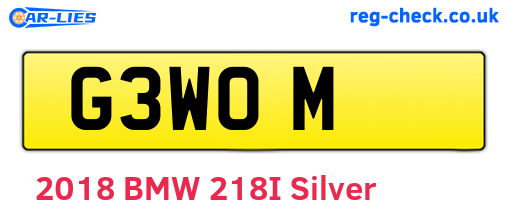 G3WOM are the vehicle registration plates.