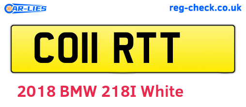 CO11RTT are the vehicle registration plates.