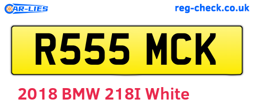 R555MCK are the vehicle registration plates.