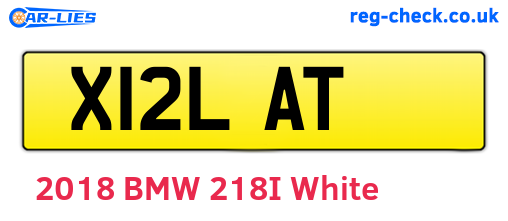 X12LAT are the vehicle registration plates.