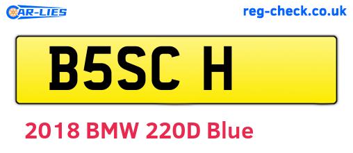 B5SCH are the vehicle registration plates.