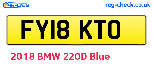 FY18KTO are the vehicle registration plates.