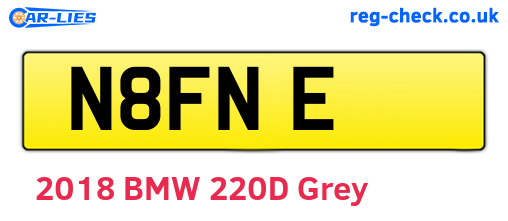 N8FNE are the vehicle registration plates.