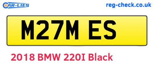 M27MES are the vehicle registration plates.
