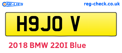 H9JOV are the vehicle registration plates.