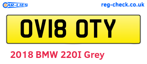 OV18OTY are the vehicle registration plates.