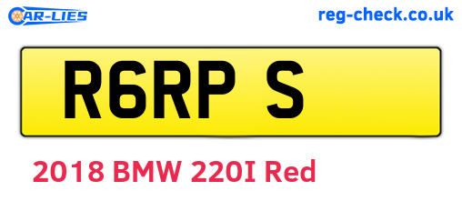 R6RPS are the vehicle registration plates.