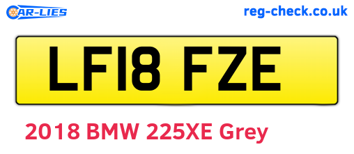 LF18FZE are the vehicle registration plates.