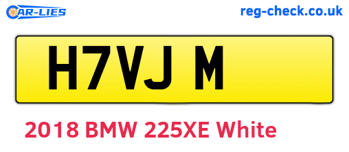 H7VJM are the vehicle registration plates.