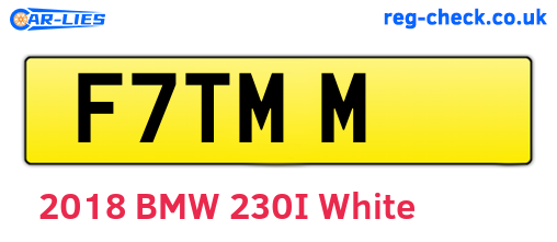 F7TMM are the vehicle registration plates.