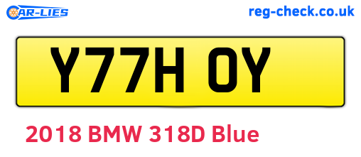 Y77HOY are the vehicle registration plates.