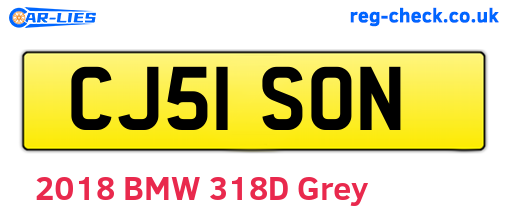 CJ51SON are the vehicle registration plates.