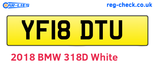 YF18DTU are the vehicle registration plates.