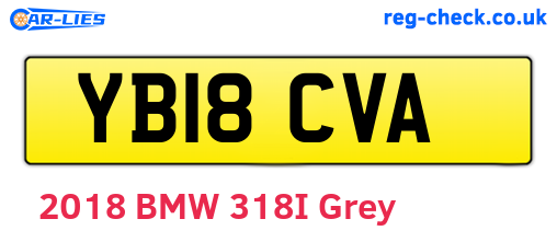 YB18CVA are the vehicle registration plates.