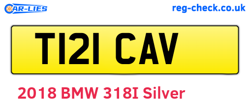 T121CAV are the vehicle registration plates.