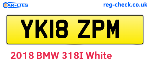 YK18ZPM are the vehicle registration plates.