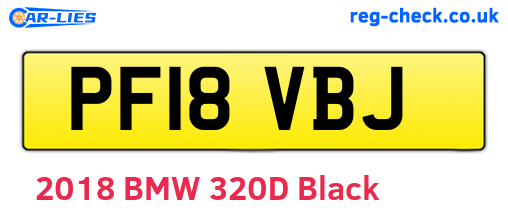 PF18VBJ are the vehicle registration plates.