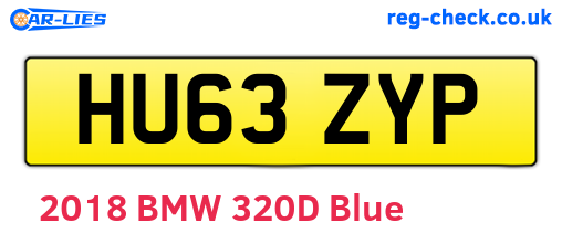 HU63ZYP are the vehicle registration plates.