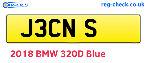 J3CNS are the vehicle registration plates.