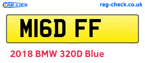 M16DFF are the vehicle registration plates.