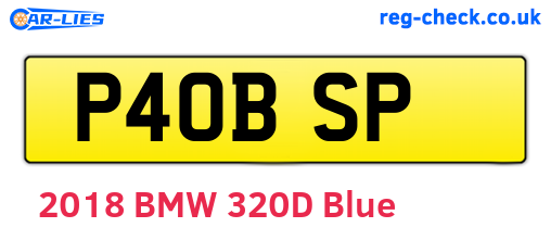 P40BSP are the vehicle registration plates.