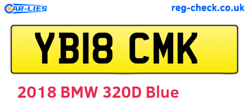 YB18CMK are the vehicle registration plates.