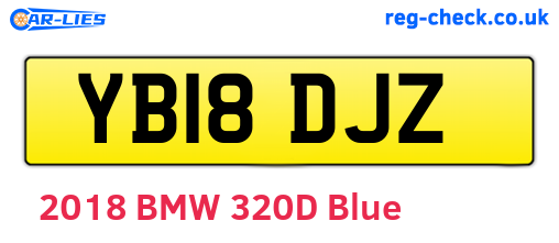 YB18DJZ are the vehicle registration plates.