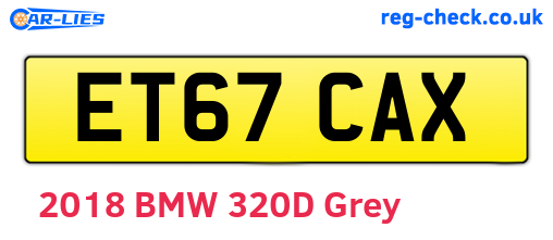 ET67CAX are the vehicle registration plates.